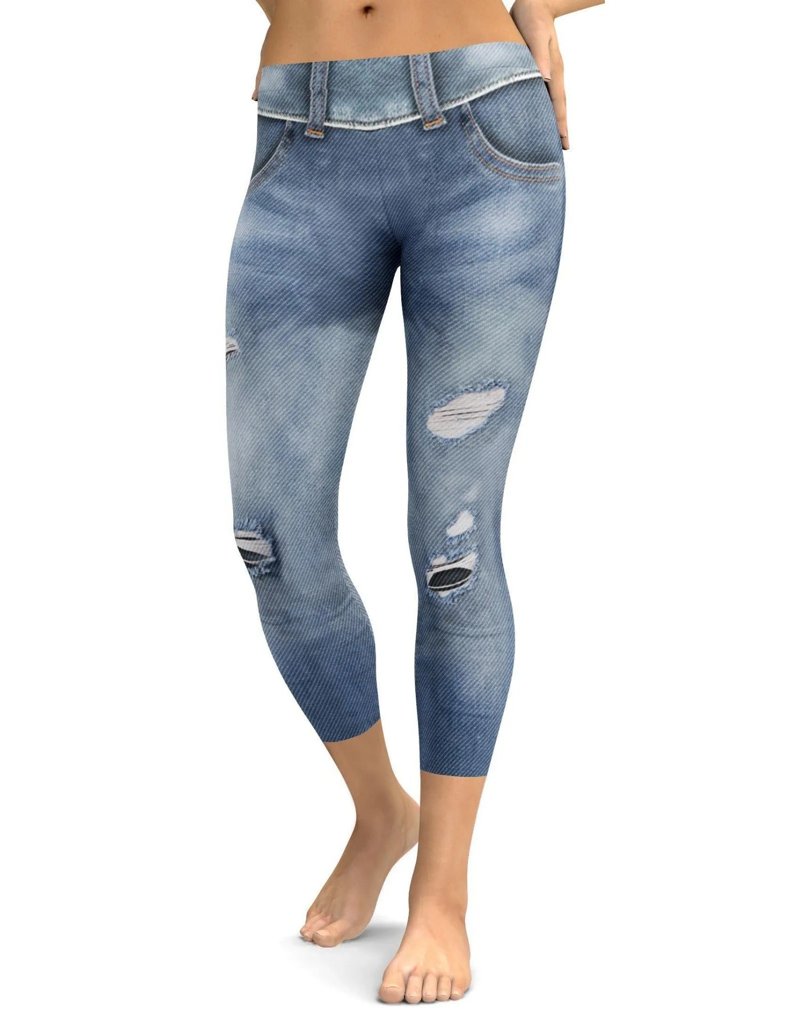 Realistic Jeans Capris