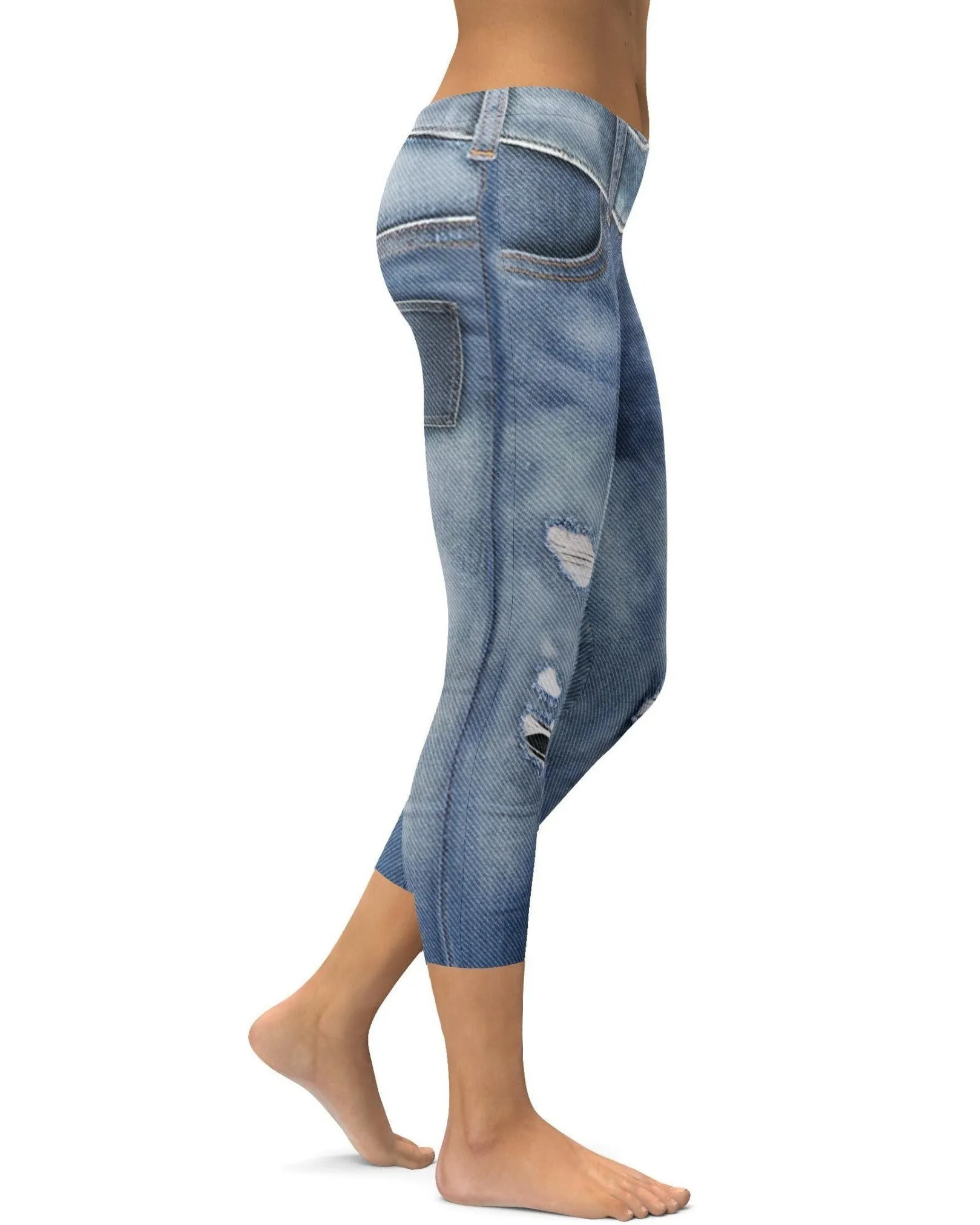 Realistic Jeans Capris