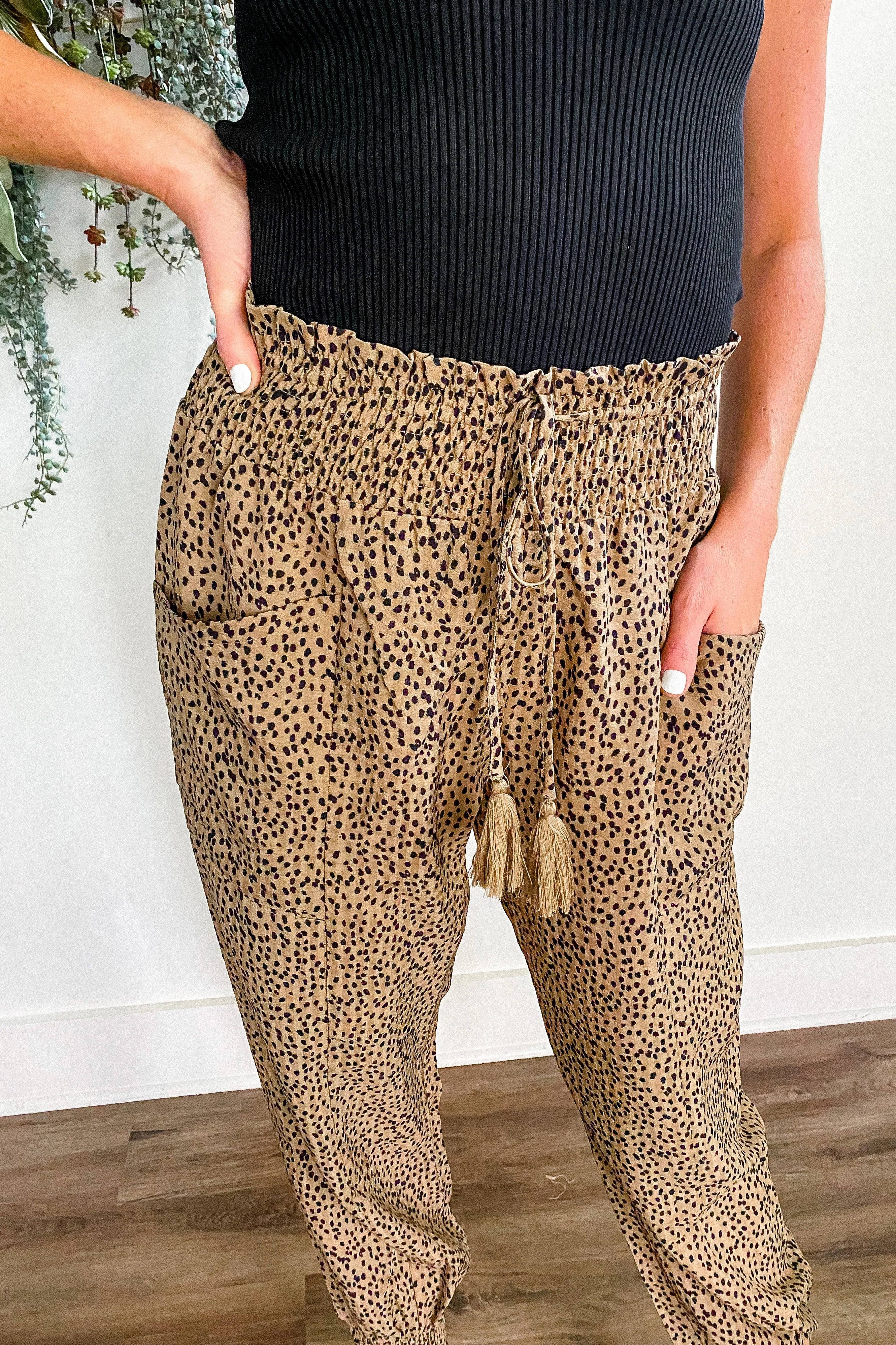 Reese Leopard Paperbag Joggers | FINAL SALE