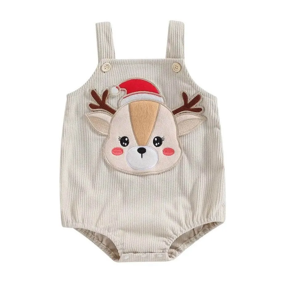 Reindeer Corduroy Romper