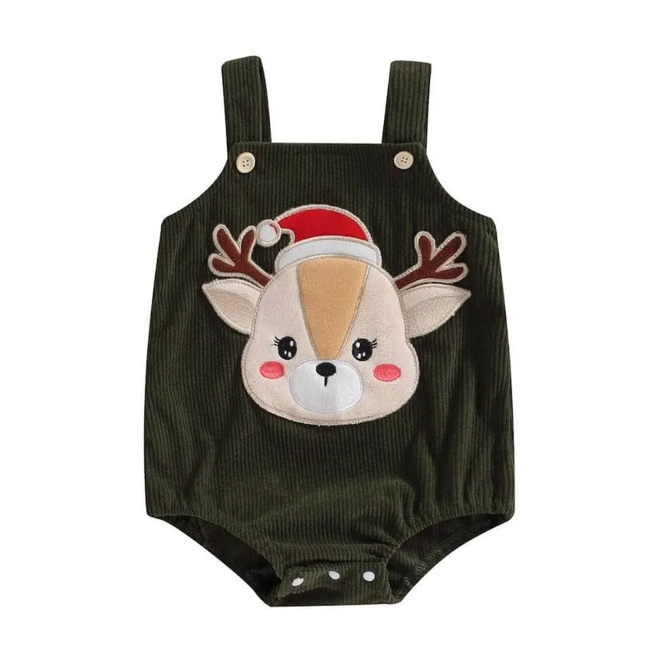 Reindeer Corduroy Romper