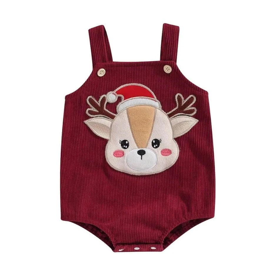 Reindeer Corduroy Romper