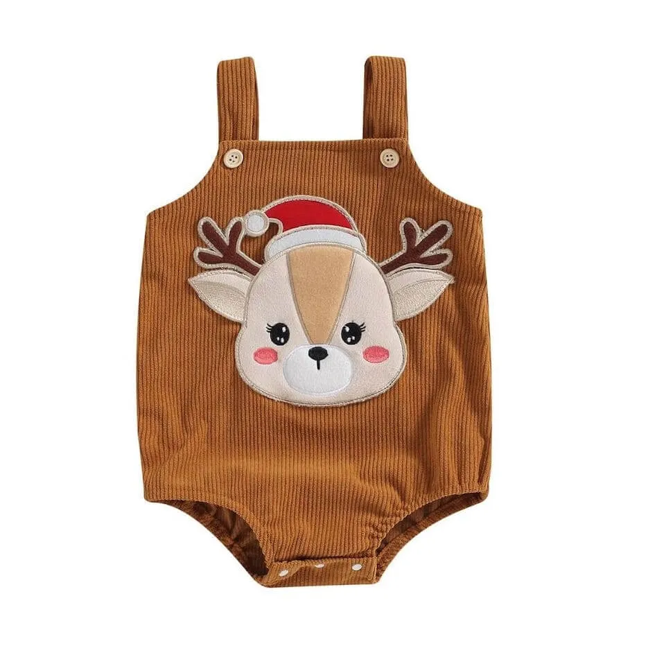 Reindeer Corduroy Romper