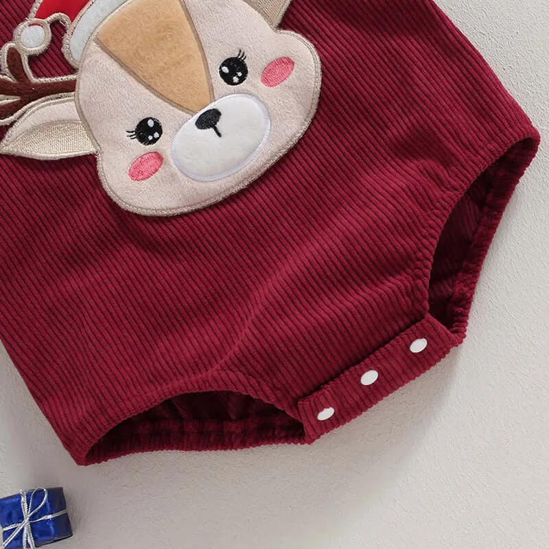 Reindeer Corduroy Romper