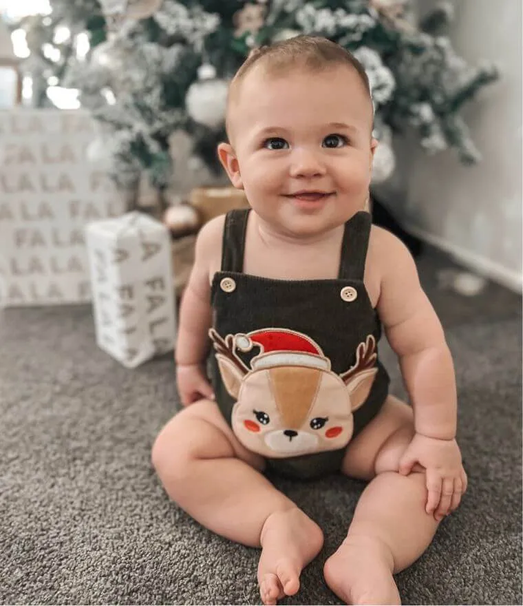 Reindeer Corduroy Romper