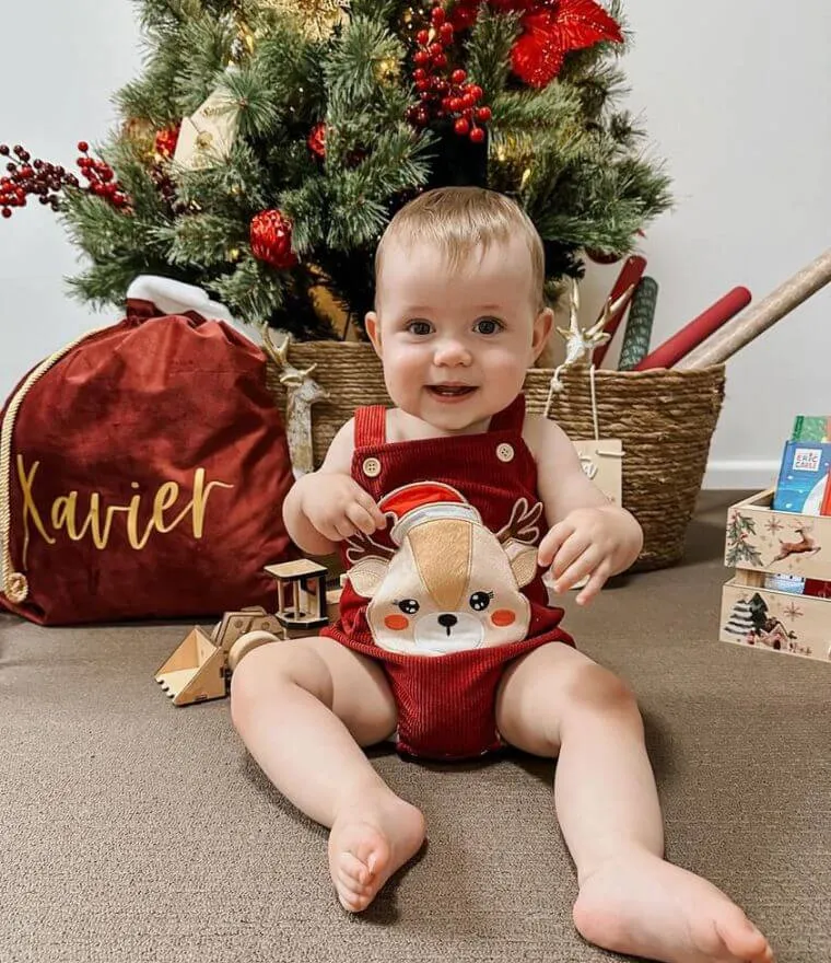 Reindeer Corduroy Romper