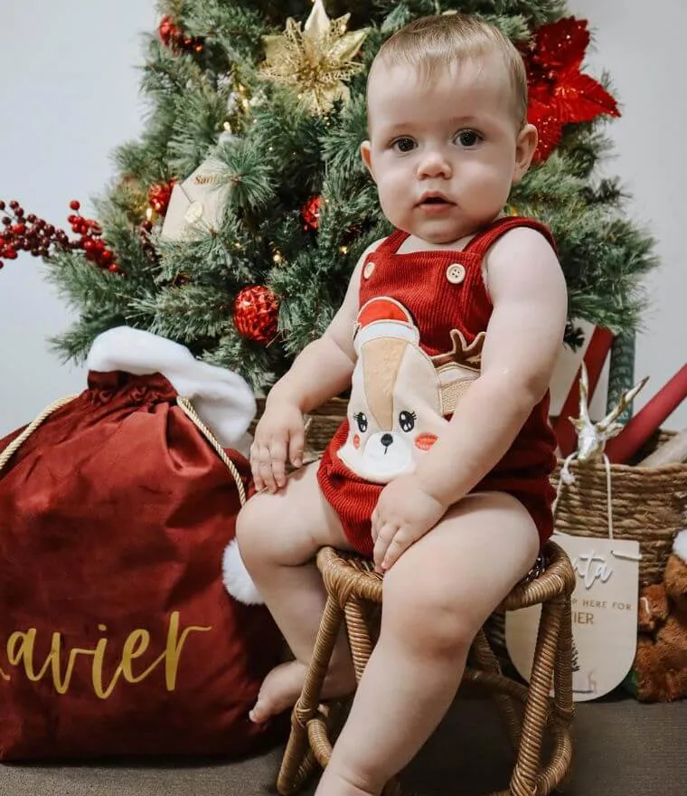 Reindeer Corduroy Romper