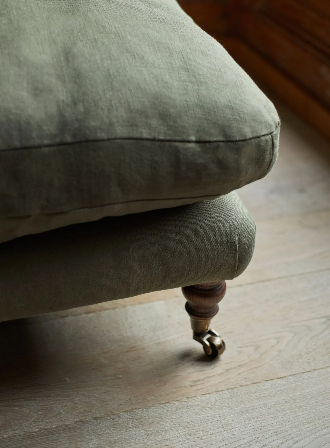 Remy Footstool, Natural Wool