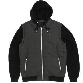 RVCA Puffer Zips Hoodie - Black/Charcoal