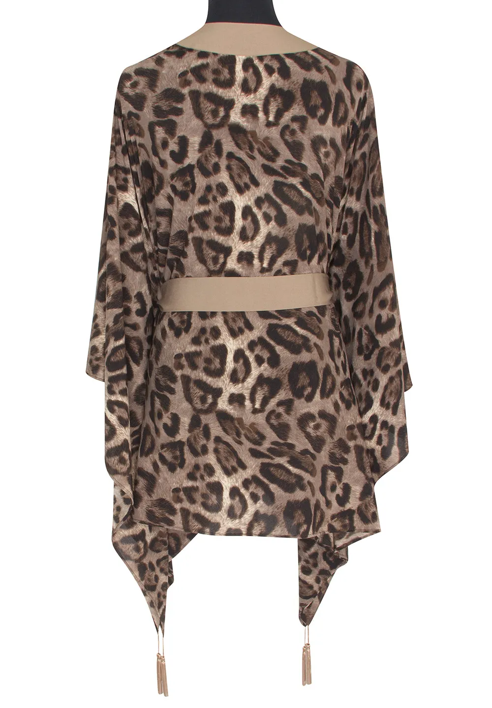 Safari - Grey Leo Kimono (Light Taupe)