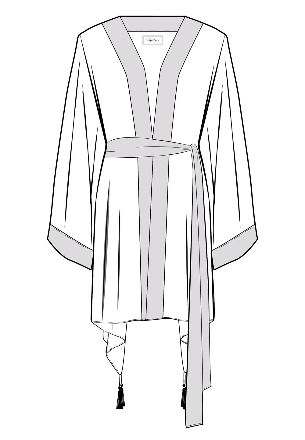 Safari - Grey Leo Kimono (Light Taupe)