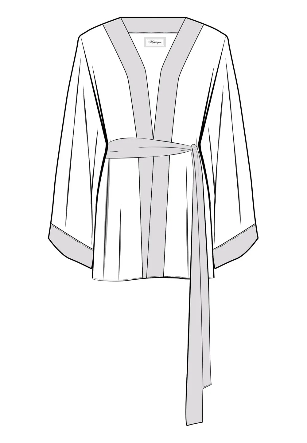 Safari - Grey Leo Kimono (Light Taupe)