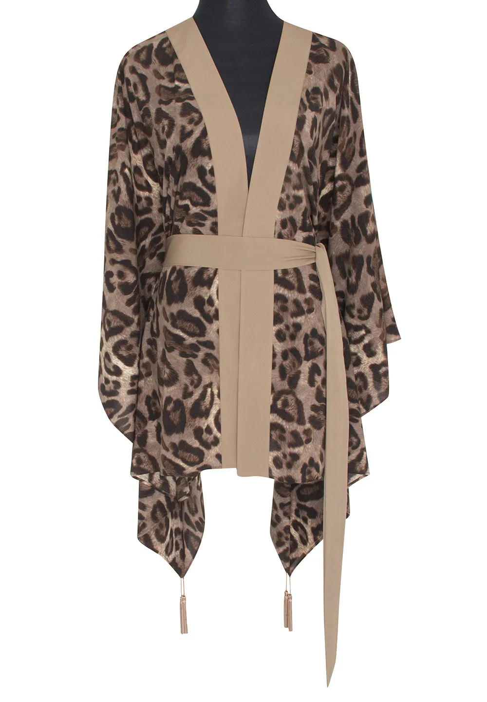 Safari - Grey Leo Kimono (Light Taupe)