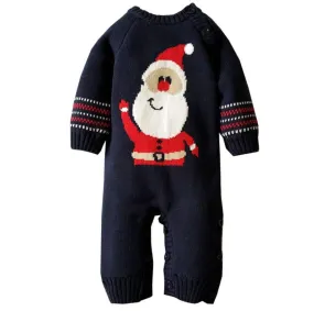 Santa Romper Navy Blue