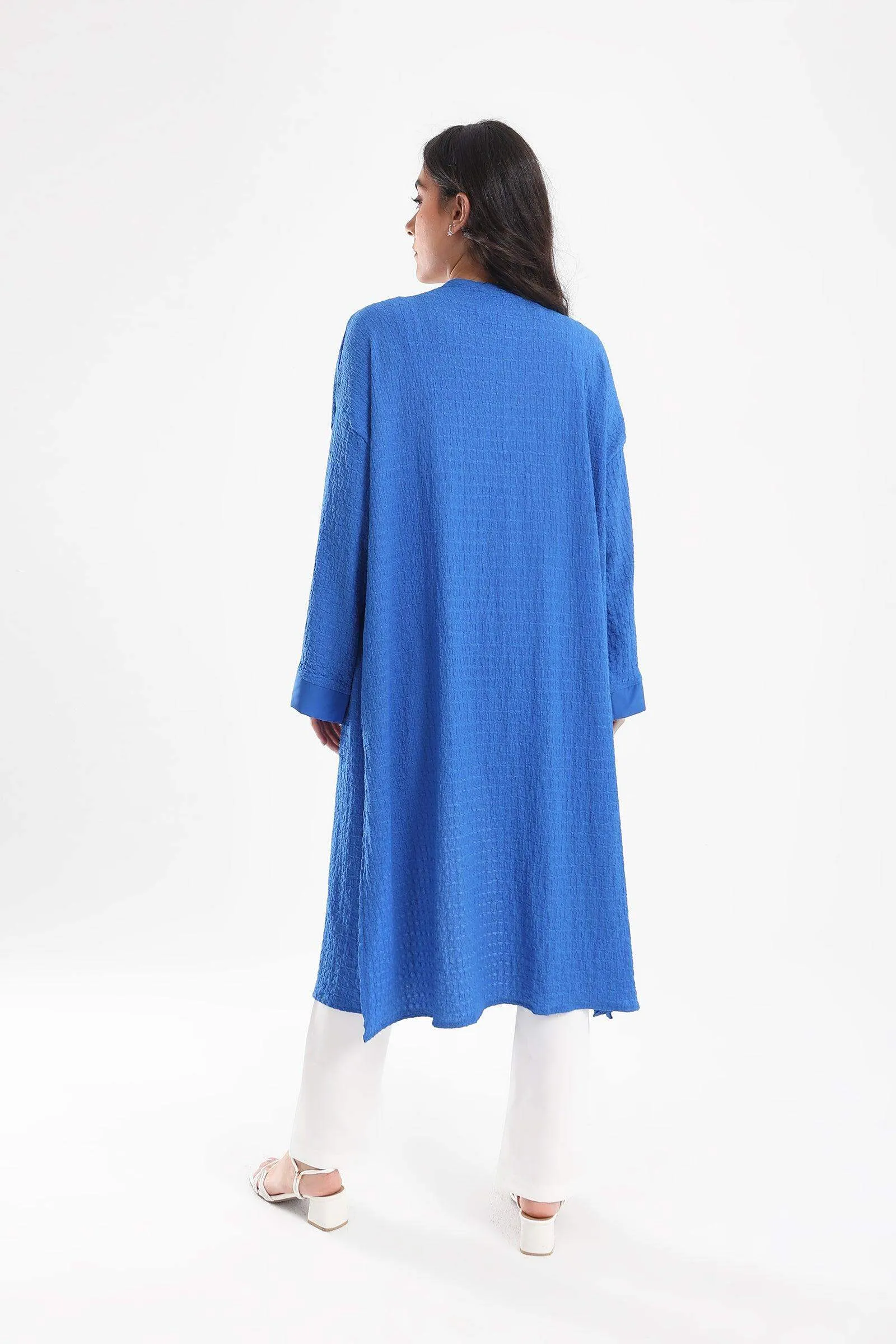 Self Pattern Open Front Kimono