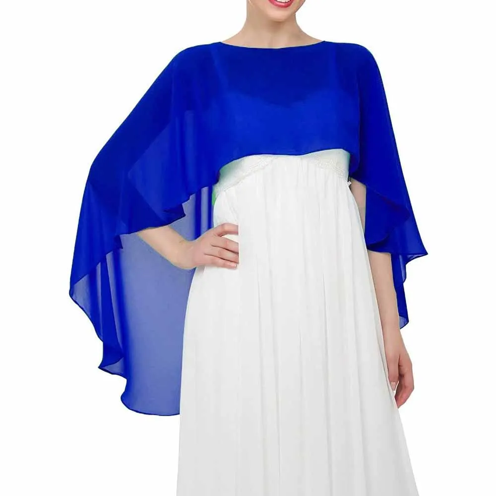 Sheer Shawls Chiffon Capes Wraps For Evening Dresses Soft Wedding Cover Up