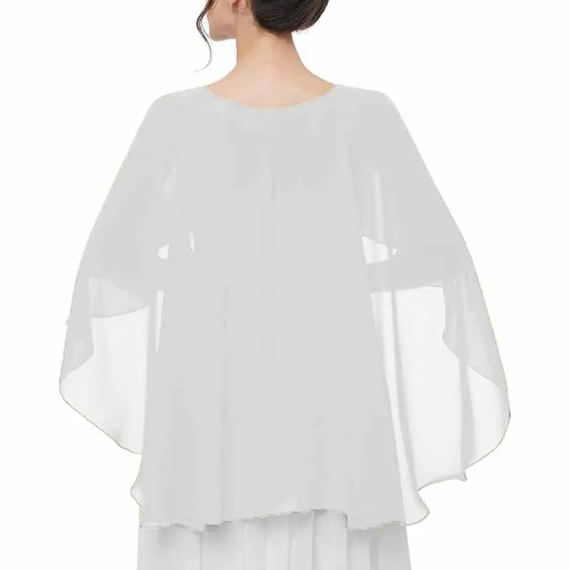 Sheer Shawls Chiffon Capes Wraps For Evening Dresses Soft Wedding Cover Up