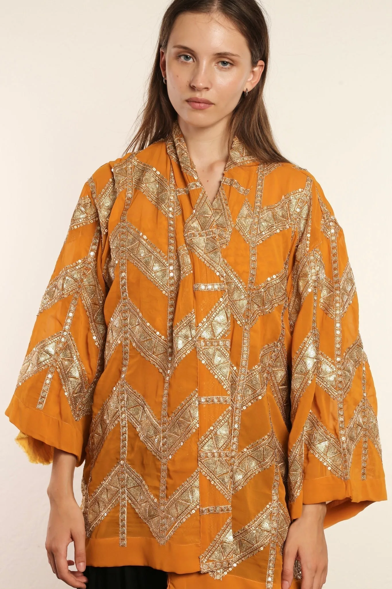 SHORT GOLDEN KIMONO GRETA