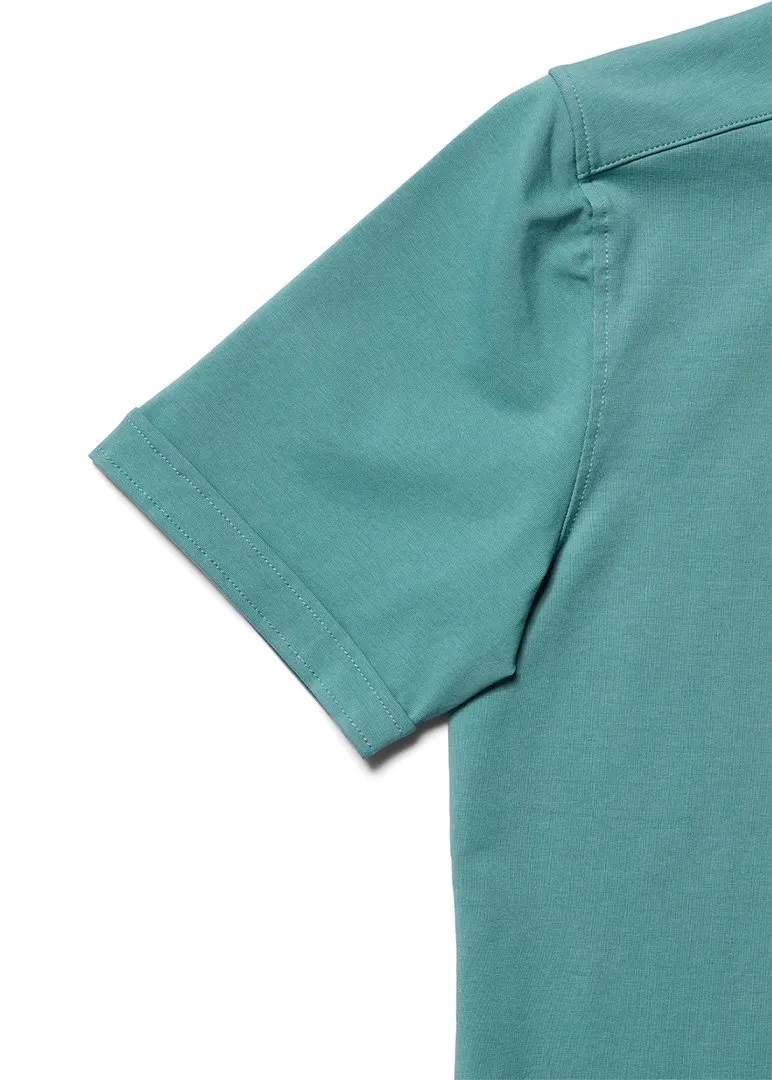 Short-Sleeve Polished Shirt | Light Green