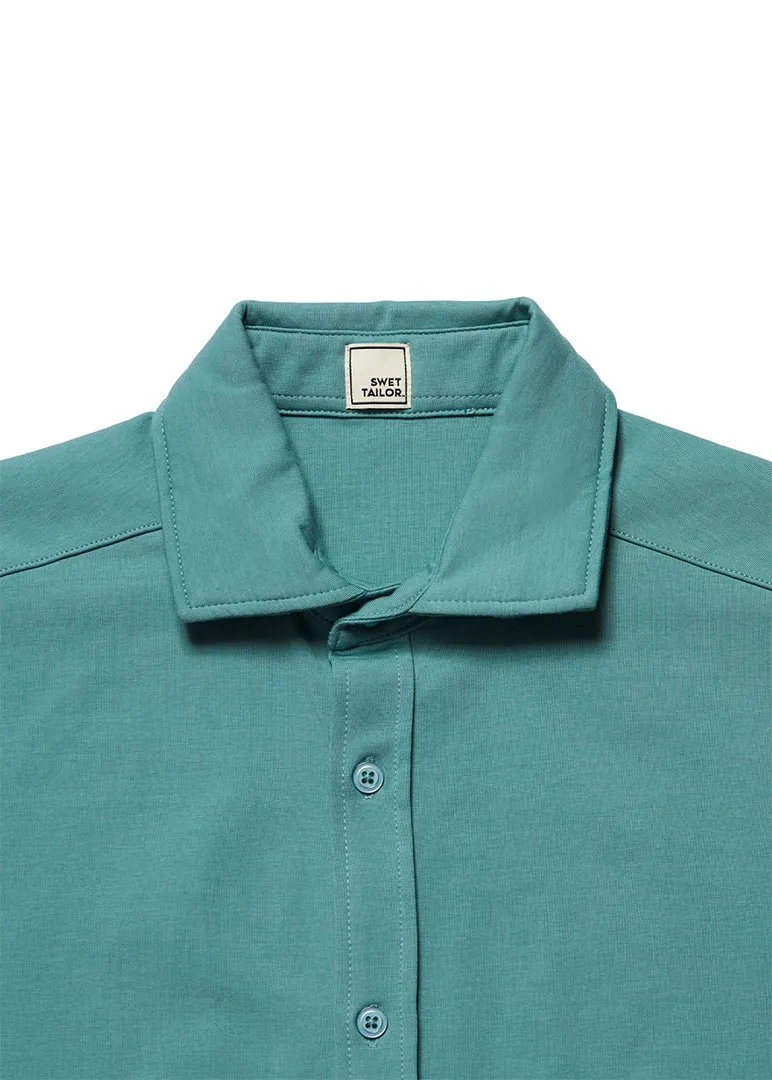 Short-Sleeve Polished Shirt | Light Green