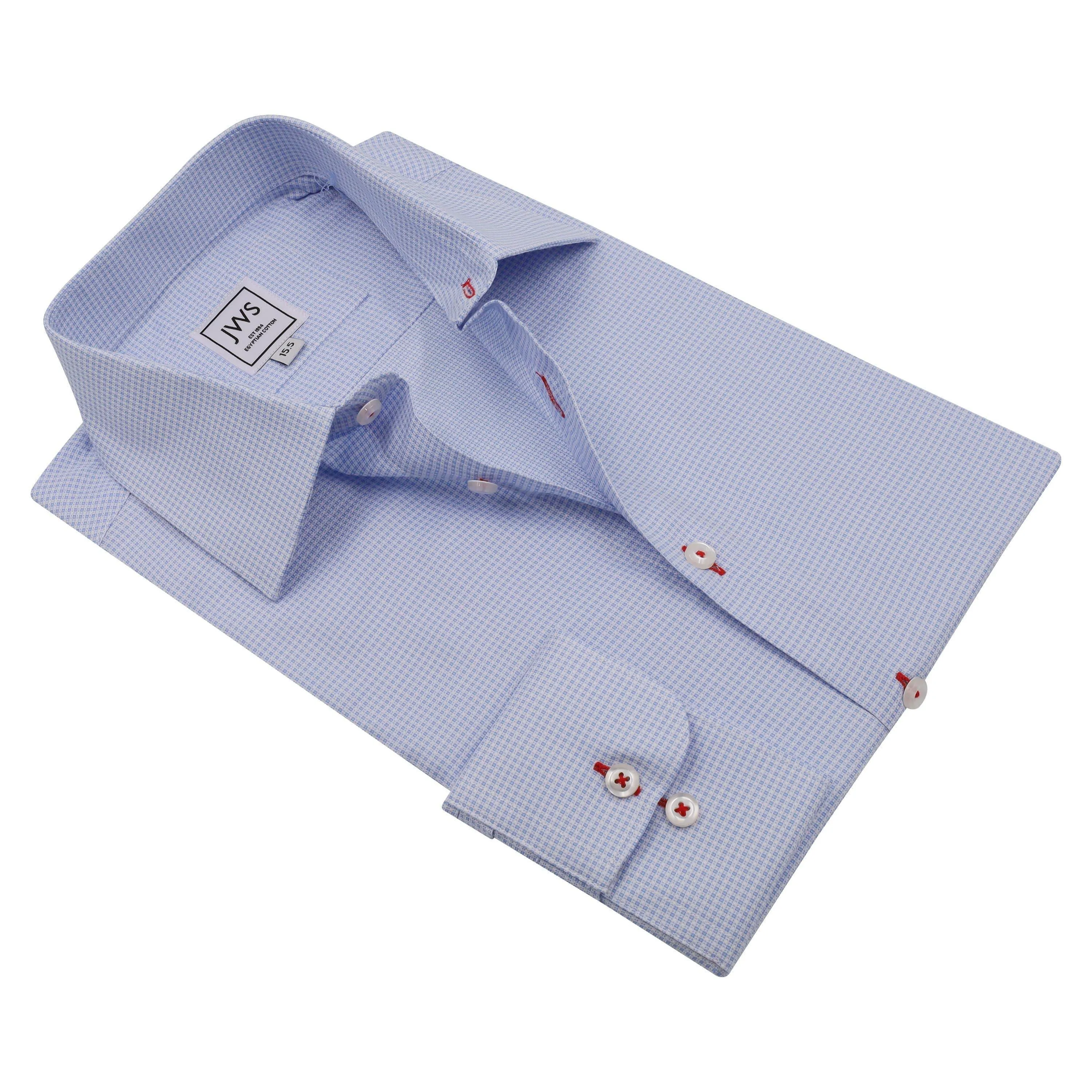 Sky Blue  Micro Dobby weave Non Iron Egyptian Cotton Dress Shirt