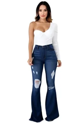 Skylar Flare Jean In Dark Wash