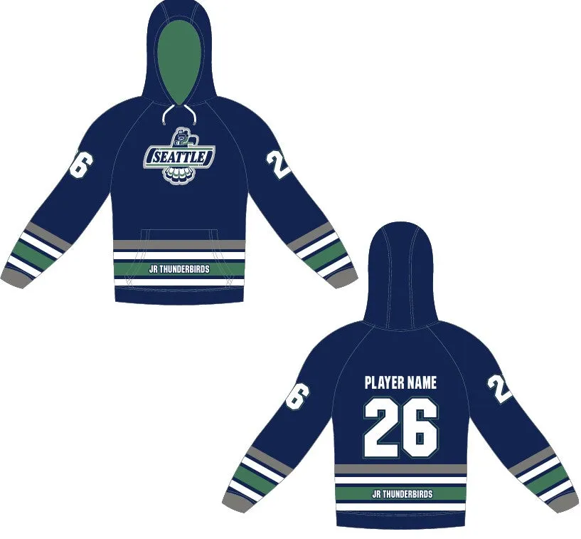 Sno-King Jr Thunderbirds Unisex Jersey Replica Sublimation Hoodie