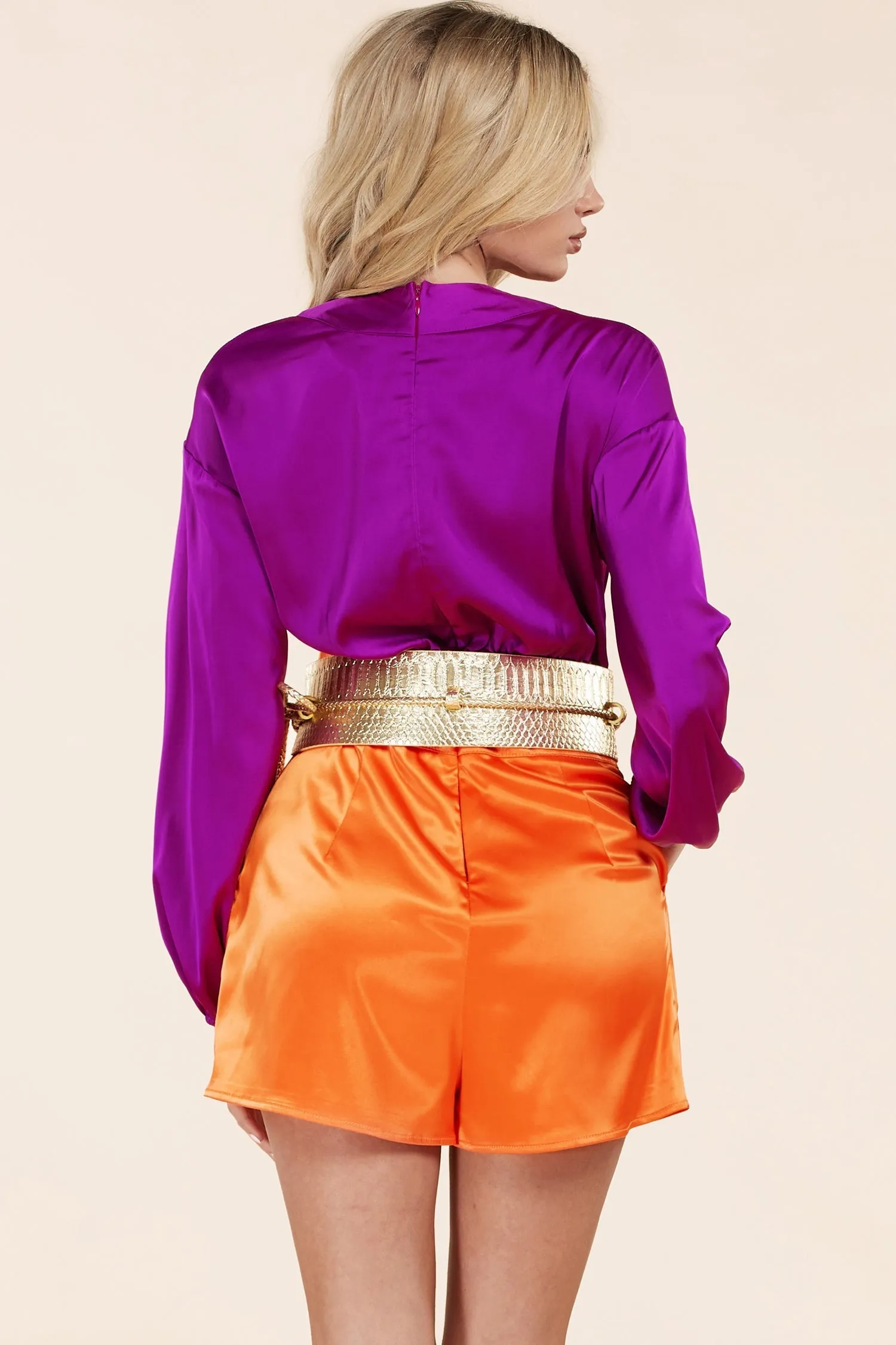 So Crazy In Love Purple and Orange Romper