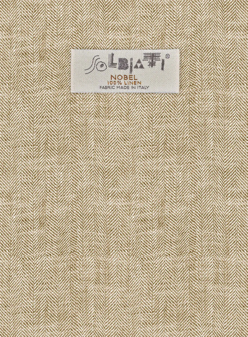 Solbiati Herringbone Beige Linen Jacket