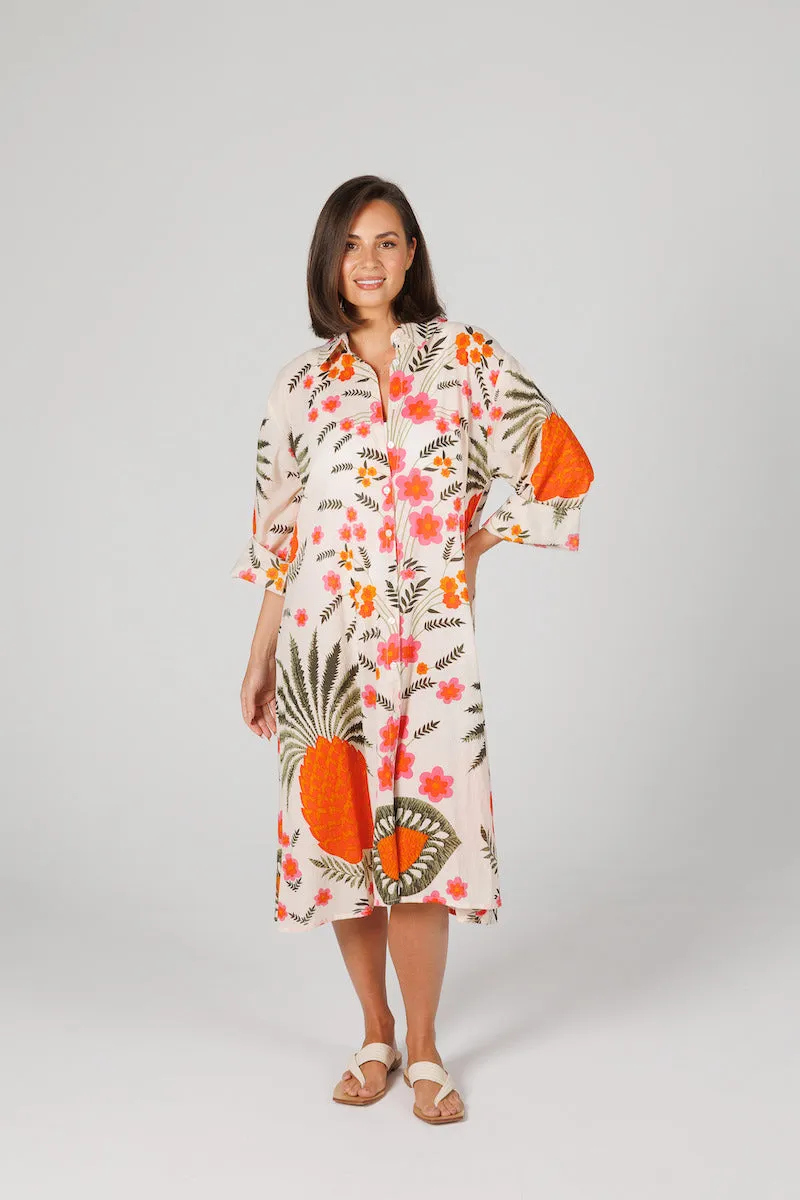 Stella Shirt Dress, Pineapple