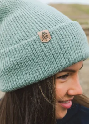 Super Soft Recycled Beanie Hat in Aloe Green