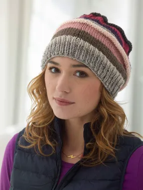 Textured Stripes Hat Pattern (Knit)