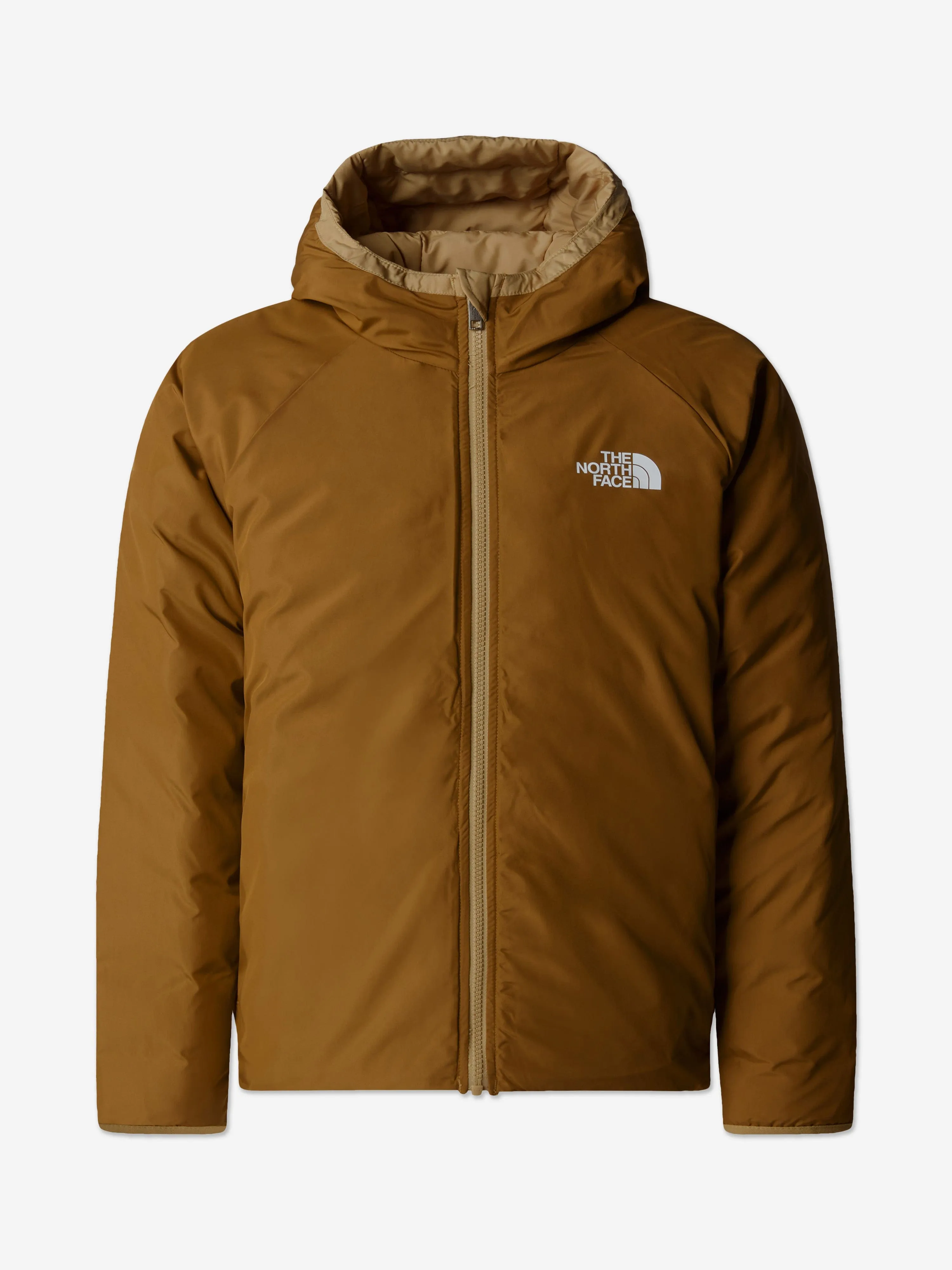 The North Face Boys Reversible Perrito Hooded Jacket in Beige