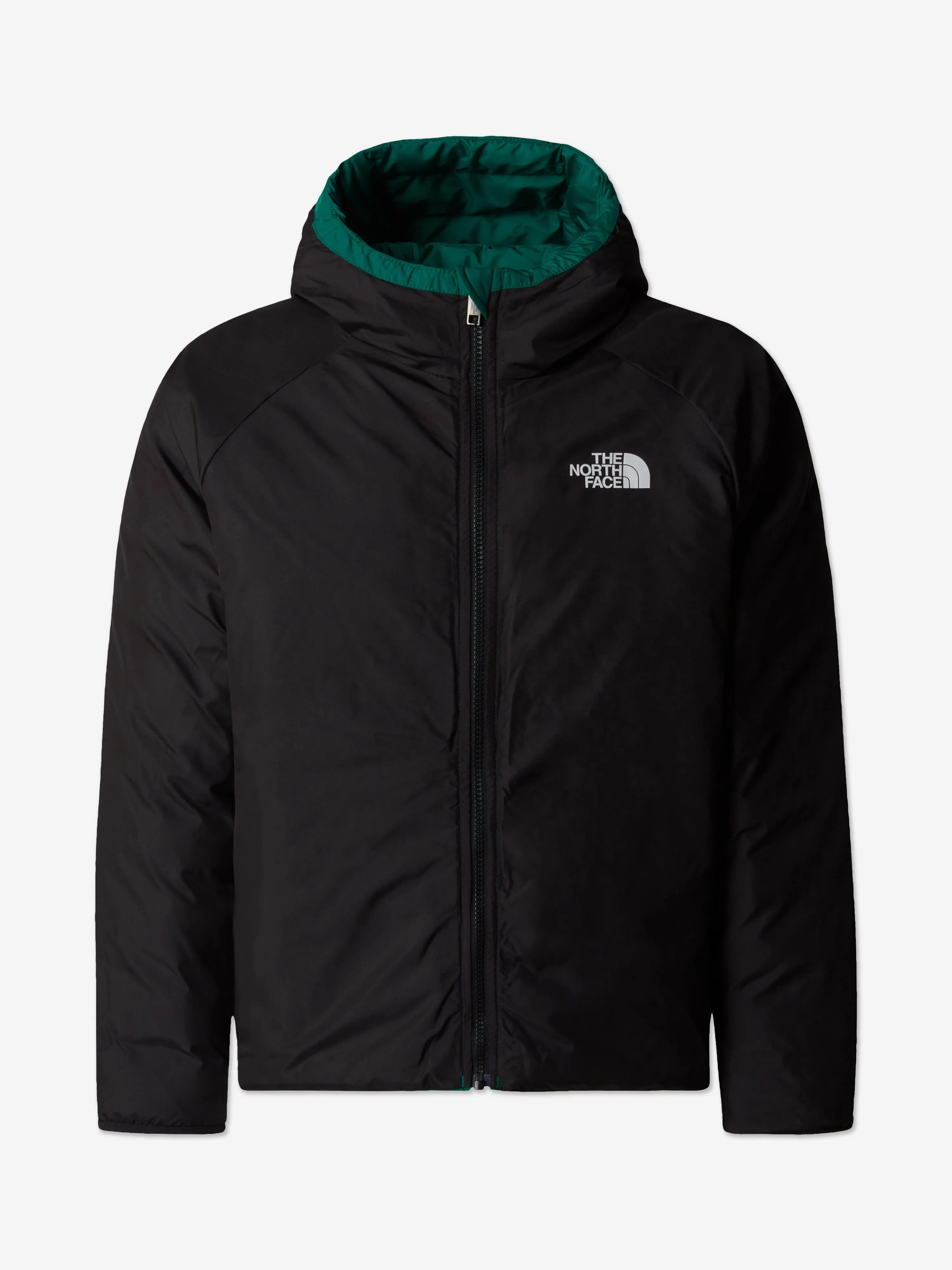 The North Face Boys Reversible Perrito Hooded Jacket in Green