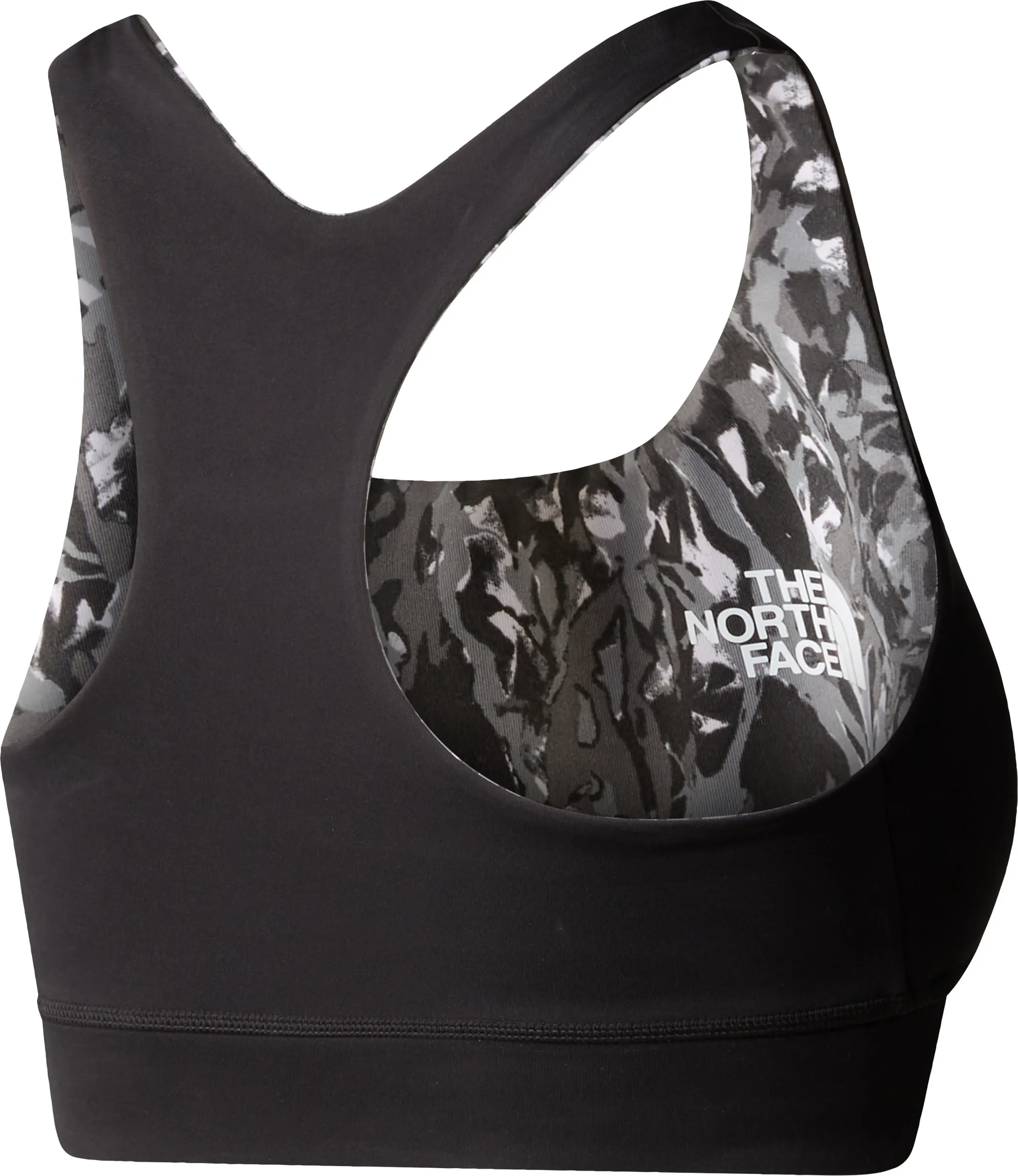 The North Face Women&#x27;s Flex Printed Bra Asphalt Grey Abstract Lightning Print | Buy The North Face Women&#x27;s Flex Printed Bra Asphalt Grey Abstract Lightning Print here | Outnorth