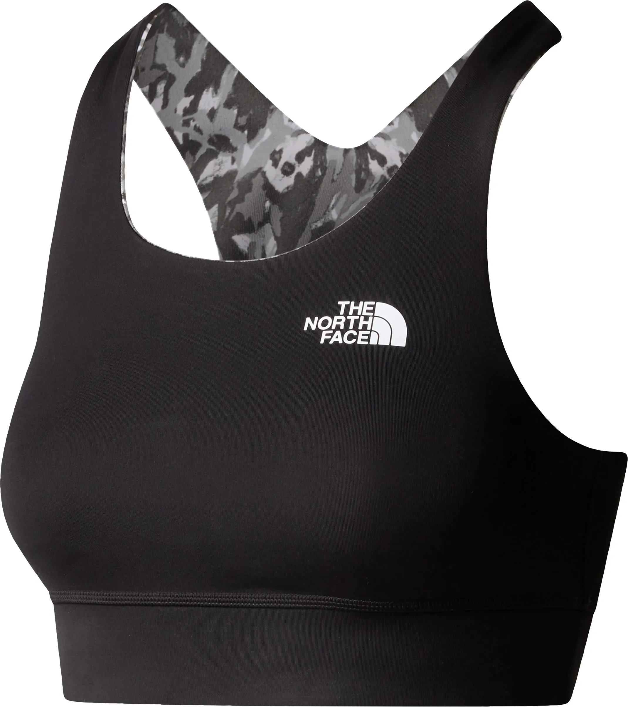 The North Face Women&#x27;s Flex Printed Bra Asphalt Grey Abstract Lightning Print | Buy The North Face Women&#x27;s Flex Printed Bra Asphalt Grey Abstract Lightning Print here | Outnorth