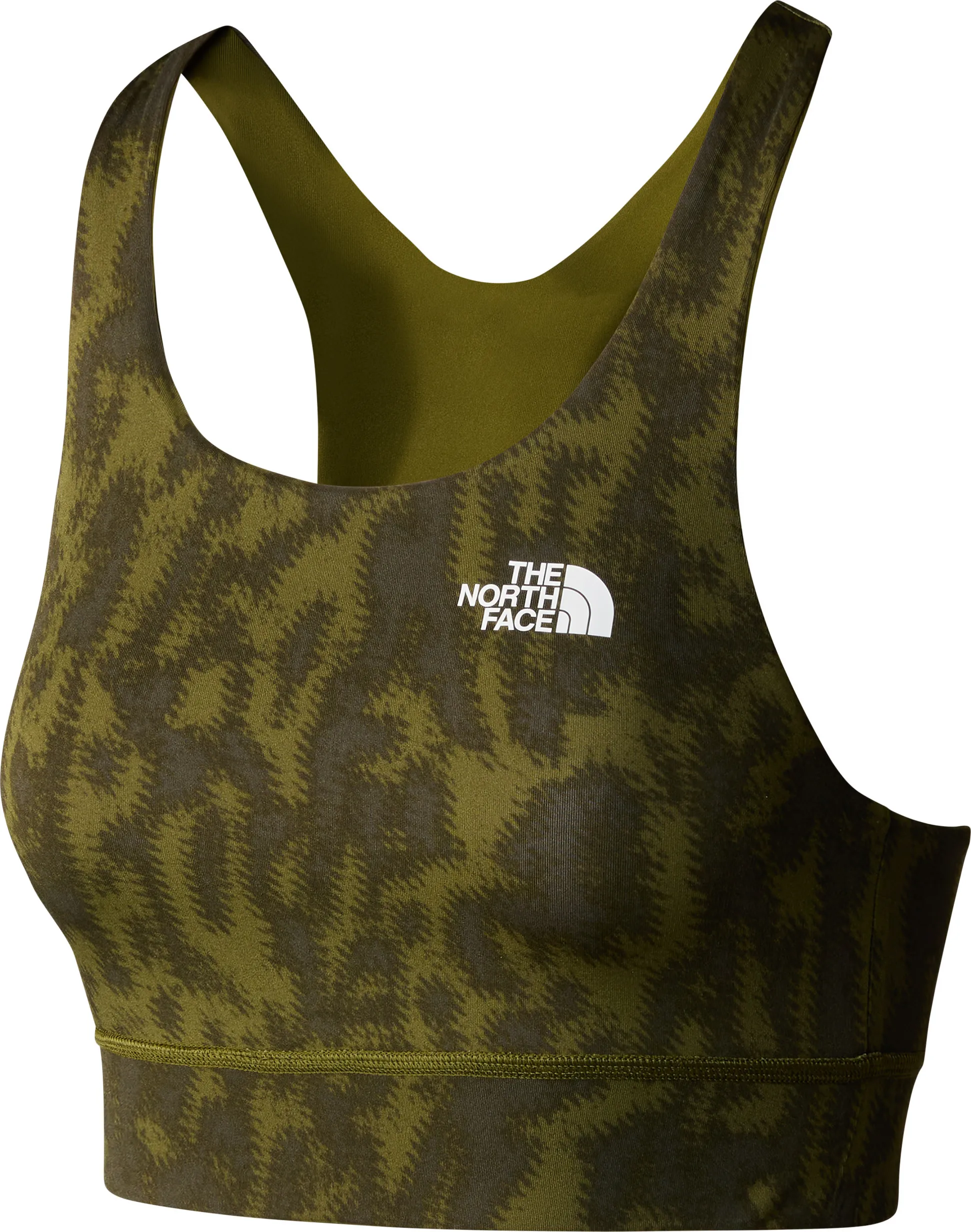 The North Face Women&#x27;s Flex Printed Bra Forest Olive Abstract Pitcher Plant Print | Buy The North Face Women&#x27;s Flex Printed Bra Forest Olive Abstract Pitcher Plant Print here | Outnorth