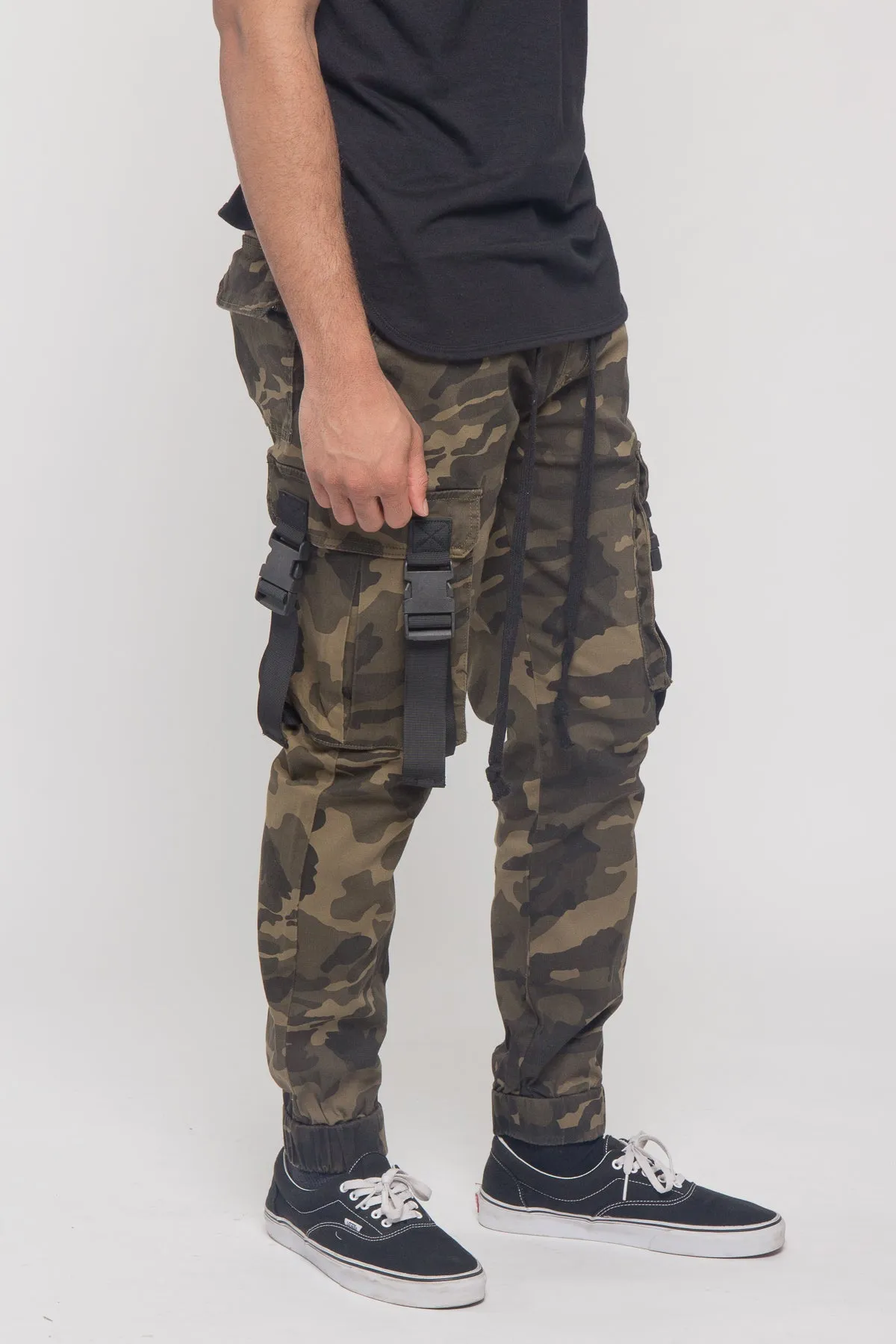 Utility Buckled Jogger Pants