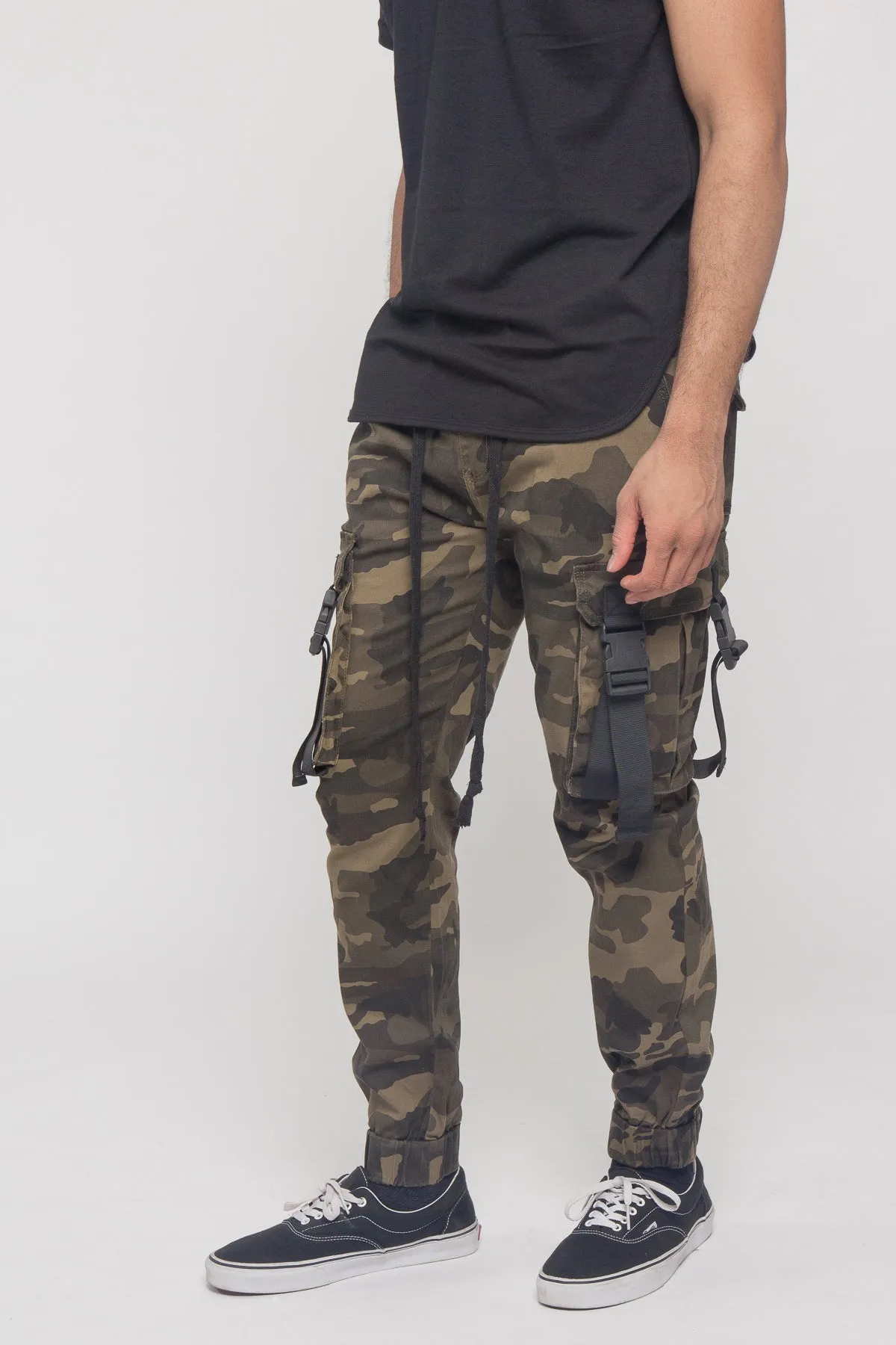 Utility Buckled Jogger Pants