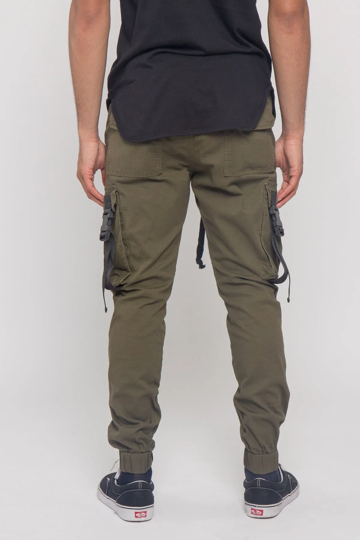 Utility Buckled Jogger Pants