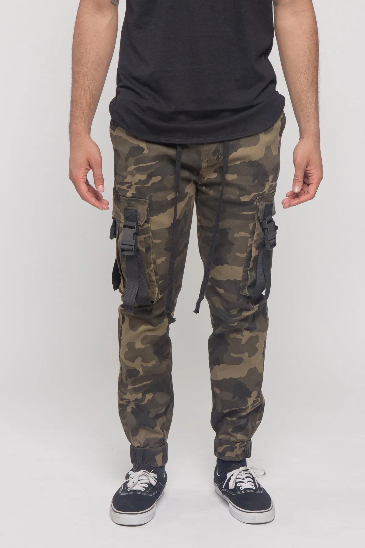 Utility Buckled Jogger Pants