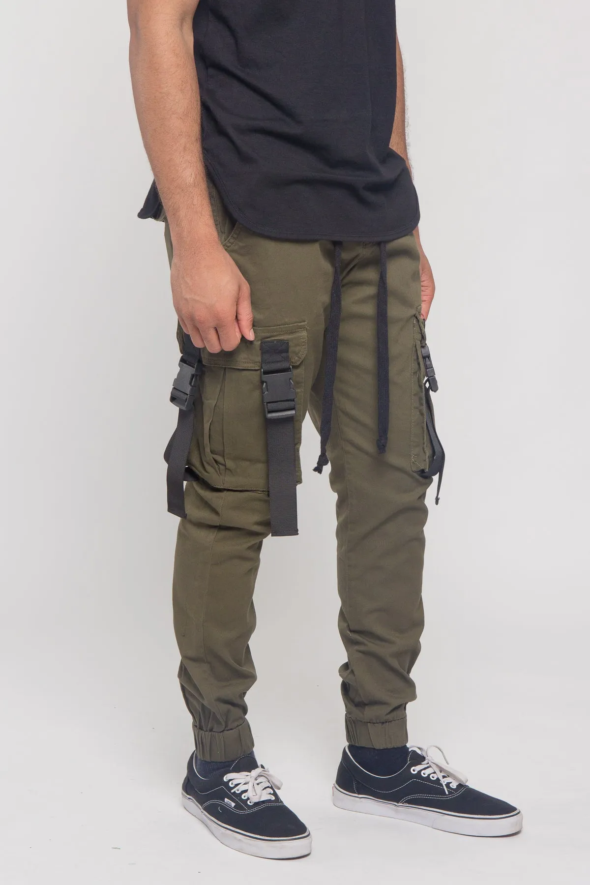 Utility Buckled Jogger Pants