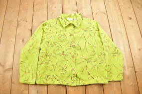 Vintage 1990s Studio Works Abstract Pattern Button Up Jacket