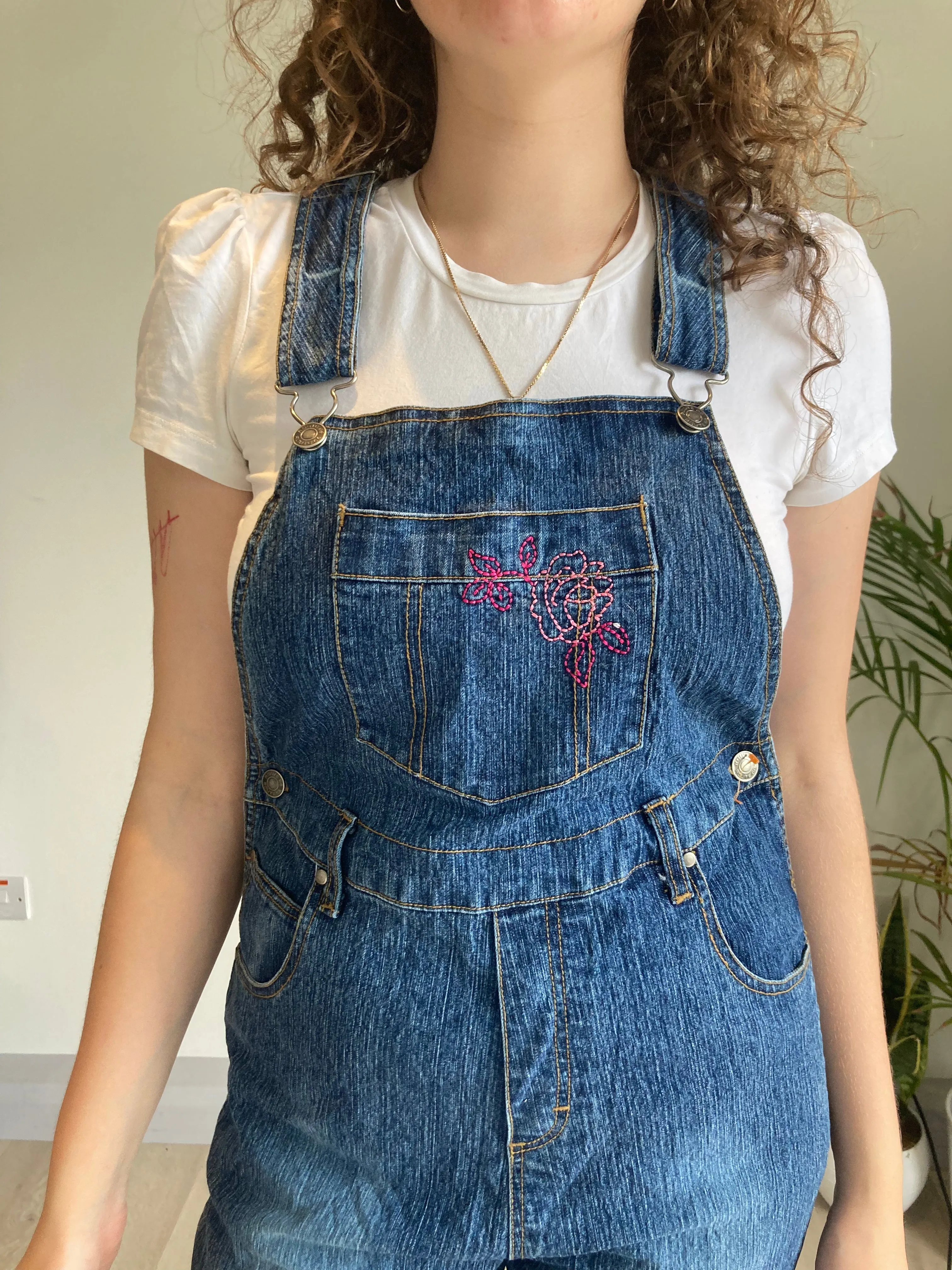 Vintage Embroidered Dungarees (M)