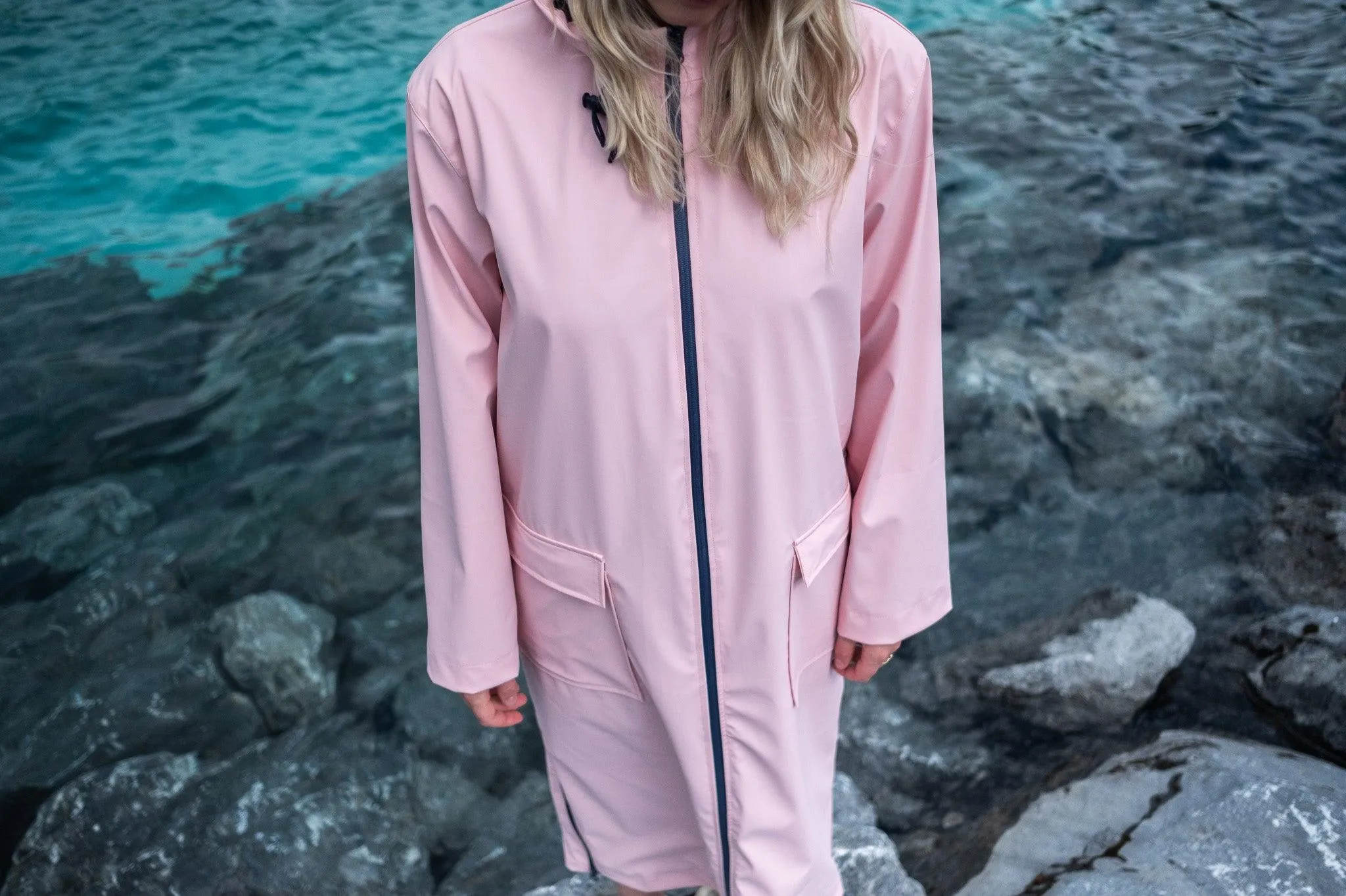 Waterproof Coat with Wool - Rosa