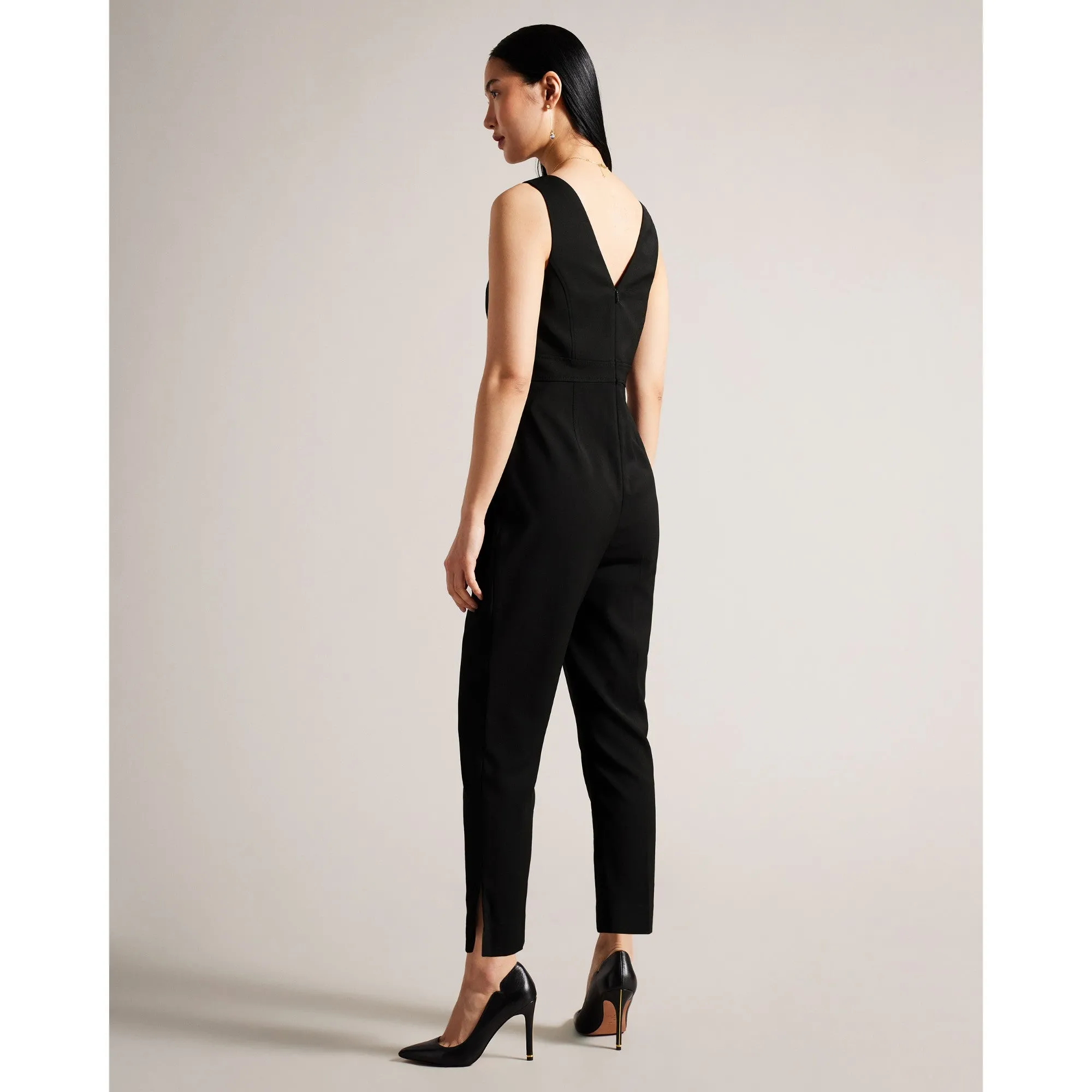 Women Wmt-Bettsee-Tailored Sleeveless Jumpsuit - Black