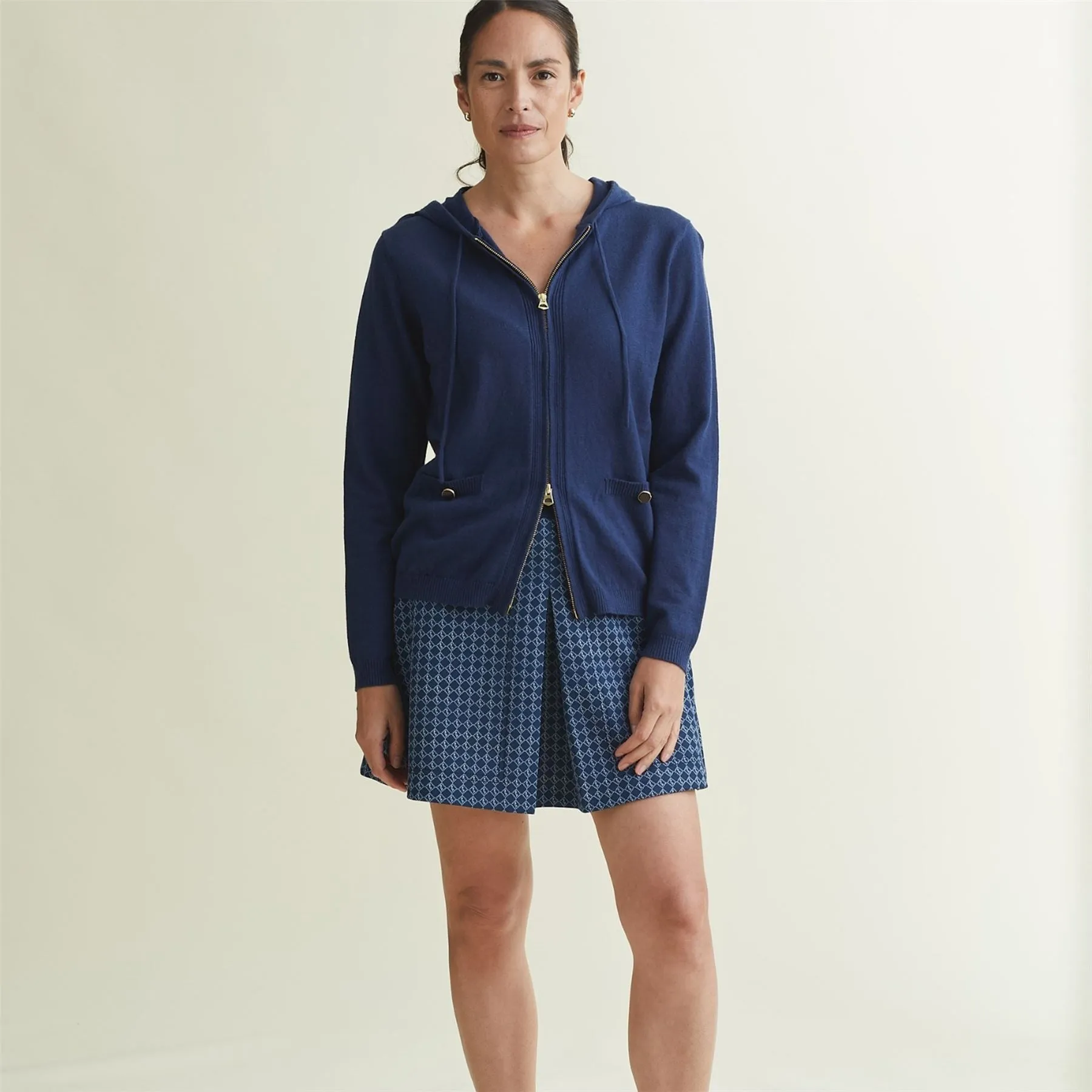 Womens Enza Hoodie Dress Blues - AW24