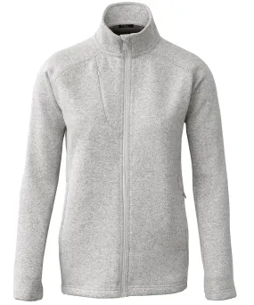 Womens Montana  knitted fleece jacket | Light Grey Melange