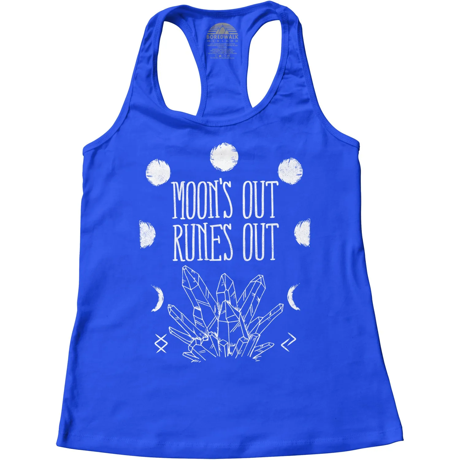 Women's Moon's Out Runes Out Racerback Tank Top