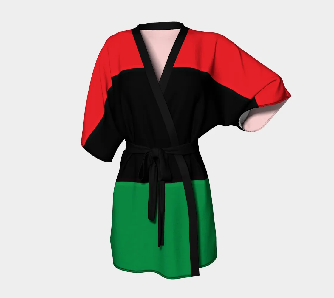 Women’s Pan African RBG Flag Kimono Robe